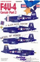 Microscale Decals 1/48 Vought F4U-4 Corsair Assorted Markings Sheet #4 # AC48006 